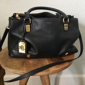 SOLD Ralph Lauren Leather Handbag Satchel